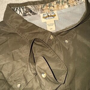 GameGuard Original Men's 5XL Long Sleeve Button Down Fishing Shirt Brown Vented